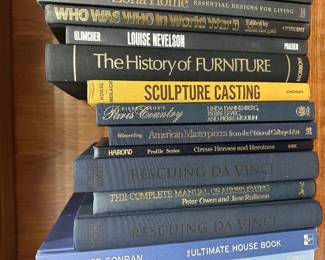 The History of Furniture, Sculpture Casting, Circus Heroes and Heroines, Rescuing da Vinci, The Complete Manual of Airbrushing, The Ultimate House Book