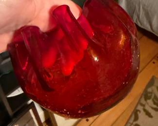 Vintage crackle glass 