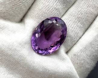 28.82 Carats Natural Amethyst (Oval Cut)