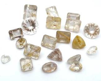 43.78 Carat Rutilated Quartz Parcel