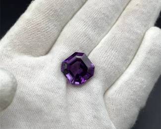 13.15 Carats Natural Deep Purple Amethyst (Cushion Cut)