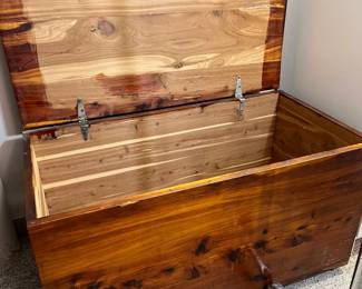 Large wooden storage chest