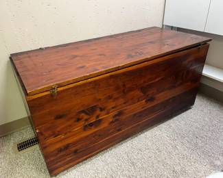 Large wooden storage chest