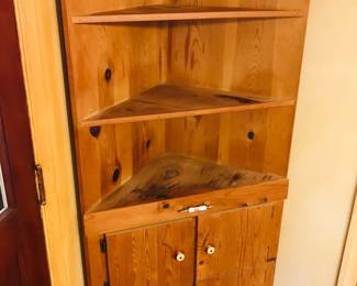 Pine corner cabinet