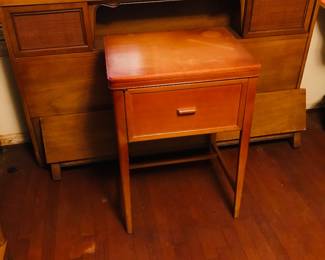 Mid century bed, sewing machine