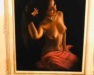 Hawaiian velvet painting