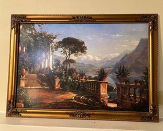 Classic Landscape Oil Painting in Gold F