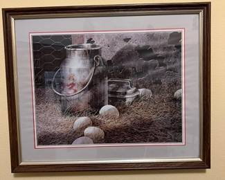 Rustic Farm Milk Can Print