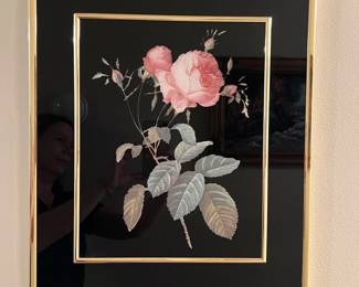 Pink Rose Botanical Wall Art