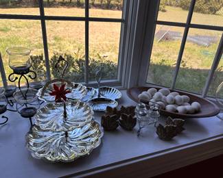 Vintage silver serving pieces