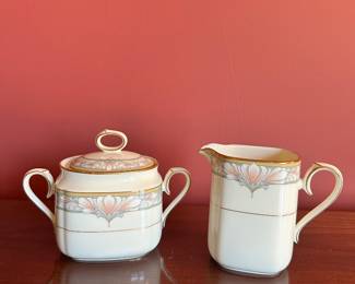 Noritake Barrymore Creamer and Sugar