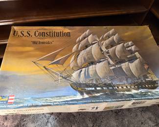 Revell Model: U.S.S. Constitution Put together/minus sails/ Original Box