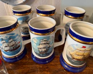 Danbury Mint The 12 Sailing Ships Tankards