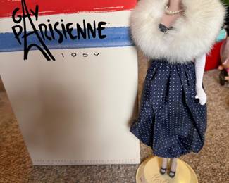 1991 Gay Parisenne Porcelain Doll/Stand Box/Shipping Box