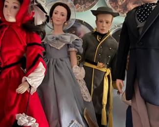 Franklin Mint 17 " Porcelain Dolls, GWTW. 'Scarlett Red Shame Dress"
