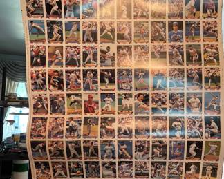 1993 UNCUT Baseball Sheet Cards