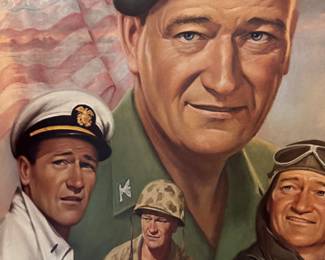 An American Hero, John Wayne Signed Print