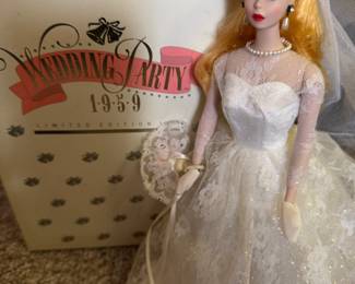 1989 Barbie Porcelain, Re Pro from 1959 Wedding Party. Doll/Box