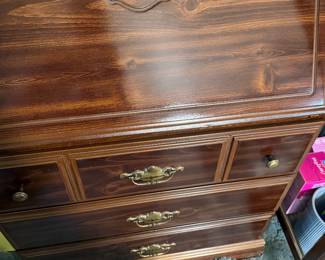 Vintage Secretary Desk with Drawers