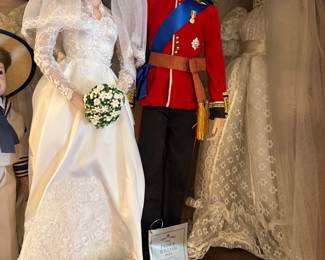 2011 Danbury Mint Royal Weddng Prince William, Princess Kate with Tags Porcelain dolls