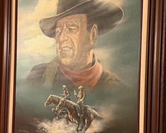 Original Oil Painting of John Wayne, 