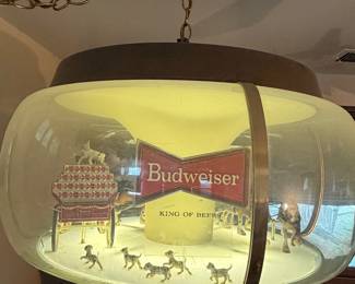 Vintage Budweiser Clydesdale Carousel Hanging Light ( it does not turn)