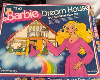 The Barbie Dream House Colorforms Set AS FOUND. Box