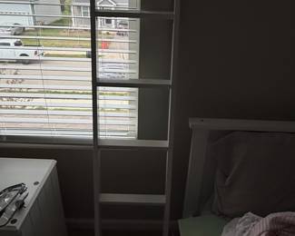 White Twin Bed Frame with Ladder