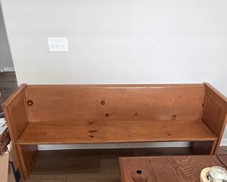 Wooden Church Pew Bench