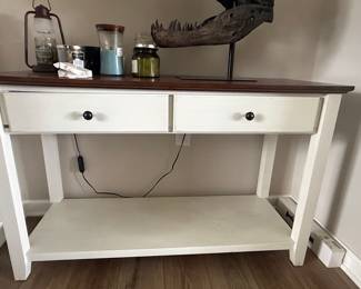 Two-Drawer Console Table with Lower Shelf