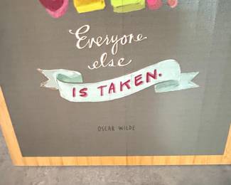 Oscar Wilde "Be Yourself" Quote Chalkboard Art