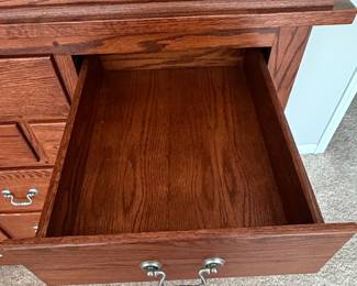 Amish Oak Wardrobe with Drawers