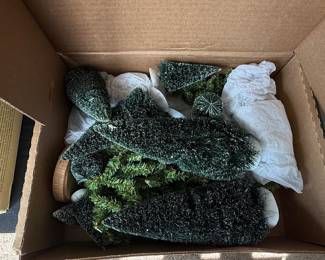 Assorted Vintage Bottle Brush Christmas Trees