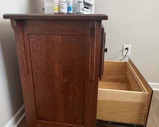 Arts and Crafts Mission Oak Two-Drawer File Cabinet