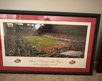 2003 National Championship Game Miami vs. Ohio State Framed Panorama