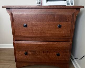 Arts and Crafts Mission Oak Two-Drawer File Cabinet