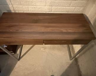 Modern Walnut and Metal Desk