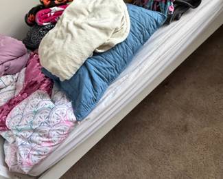 White Twin Bed Frame with Ladder