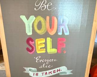 Oscar Wilde "Be Yourself" Quote Chalkboard Art