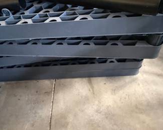 Black Metal Tubing and Interlocking Plastic Grids