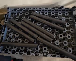 Black Metal Tubing and Interlocking Plastic Grids