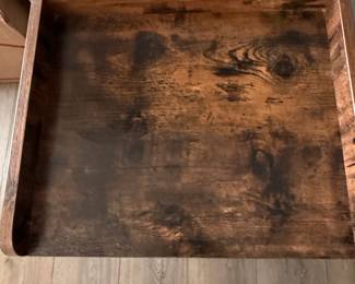 Industrial Style End Table with Open Shelf