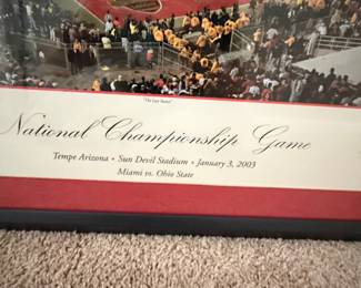 2003 National Championship Game Miami vs. Ohio State Framed Panorama