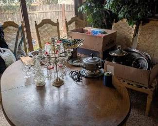 8 Person Dinning Table with the matching Dining room China cabinets. - $900 for full set or make offer for individual pieces.