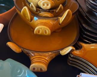 Funky Pig Serving Dishes