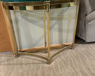 Brass and Glass Console table