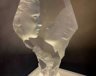 Touchstone Sculpture - Michael Wilkinson - 1996 on Lighted Pedestal