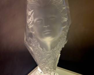 Touchstone Sculpture - Michael Wilkinson - 1996 on Lighted Pedestal