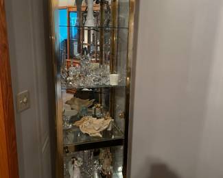 Great Brass and Glass Curio Cabinet