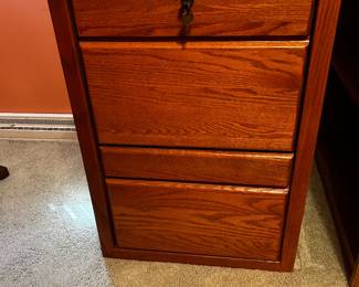 Wooden 2 Drawer File Cabinet